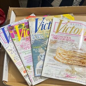 Bliss Victoria Magazine Set - Vibrant Covers 4 Issues